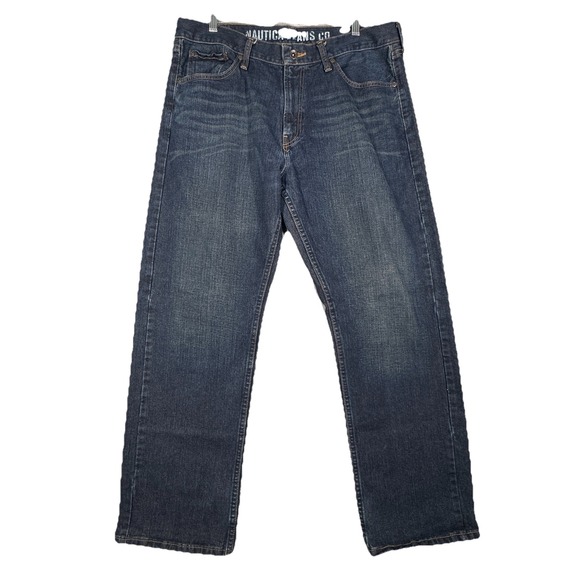 Nautica Jeans Mens 36x31 (36x32) Blue Loose Fit Straight Urban Casual Streetwear - Picture 1 of 10